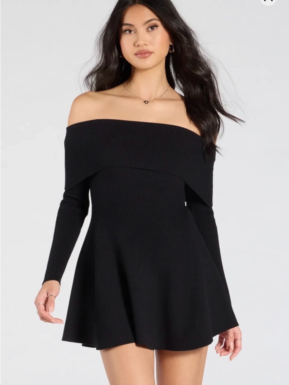 Windsor Chic Staple Ribbed Knit Skater Dress